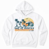 Gulf Of Us America Est 2025 Retro Vintage Beach Hoodie