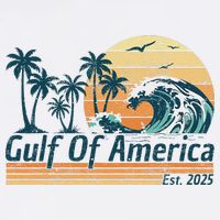 Gulf Of Us America Est 2025 Retro Vintage Beach Hoodie