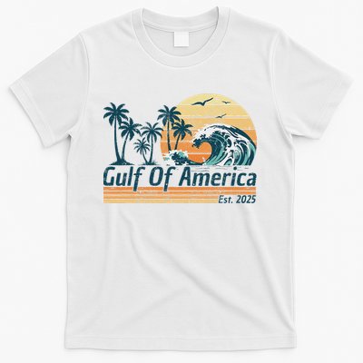 Gulf Of Us America Est 2025 Retro Vintage Beach T-Shirt