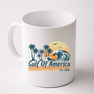 Gulf Of Us America Est 2025 Retro Vintage Beach Mug