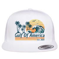 Gulf Of Us America Est 2025 Retro Vintage Beach Flatbill Hat