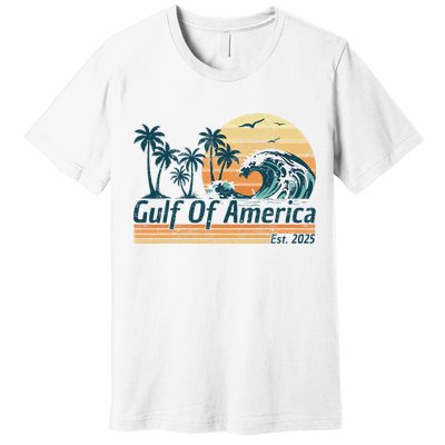Gulf Of Us America Est 2025 Retro Vintage Beach Premium T-Shirt