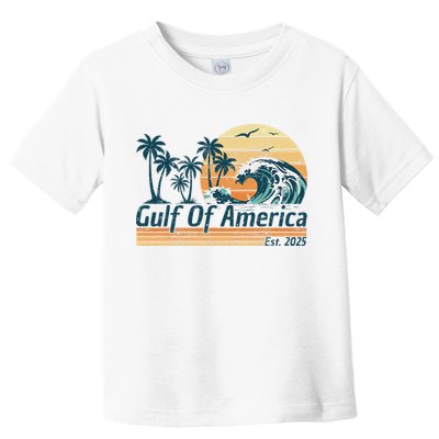 Gulf Of Us America Est 2025 Retro Vintage Beach Toddler T-Shirt