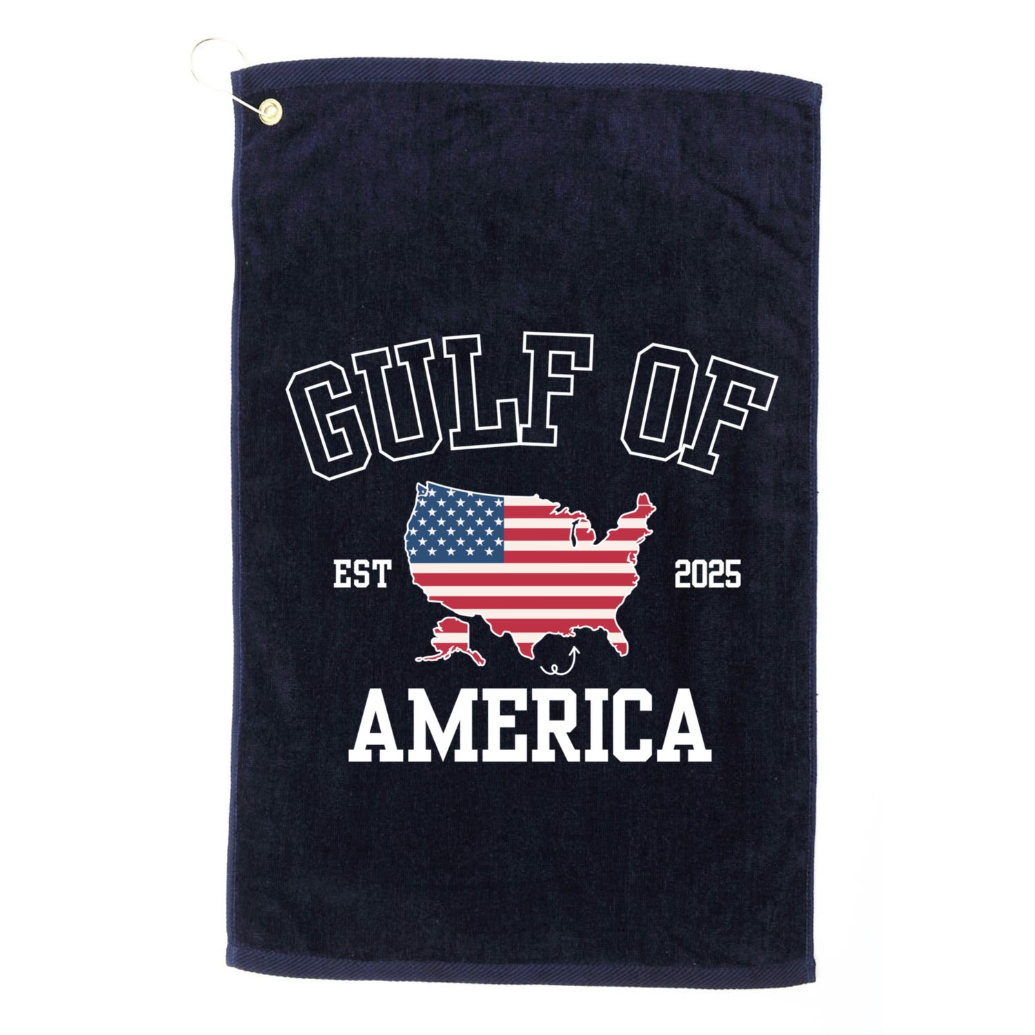 Gulf Of United States Of America Usa Funny Golf Towel