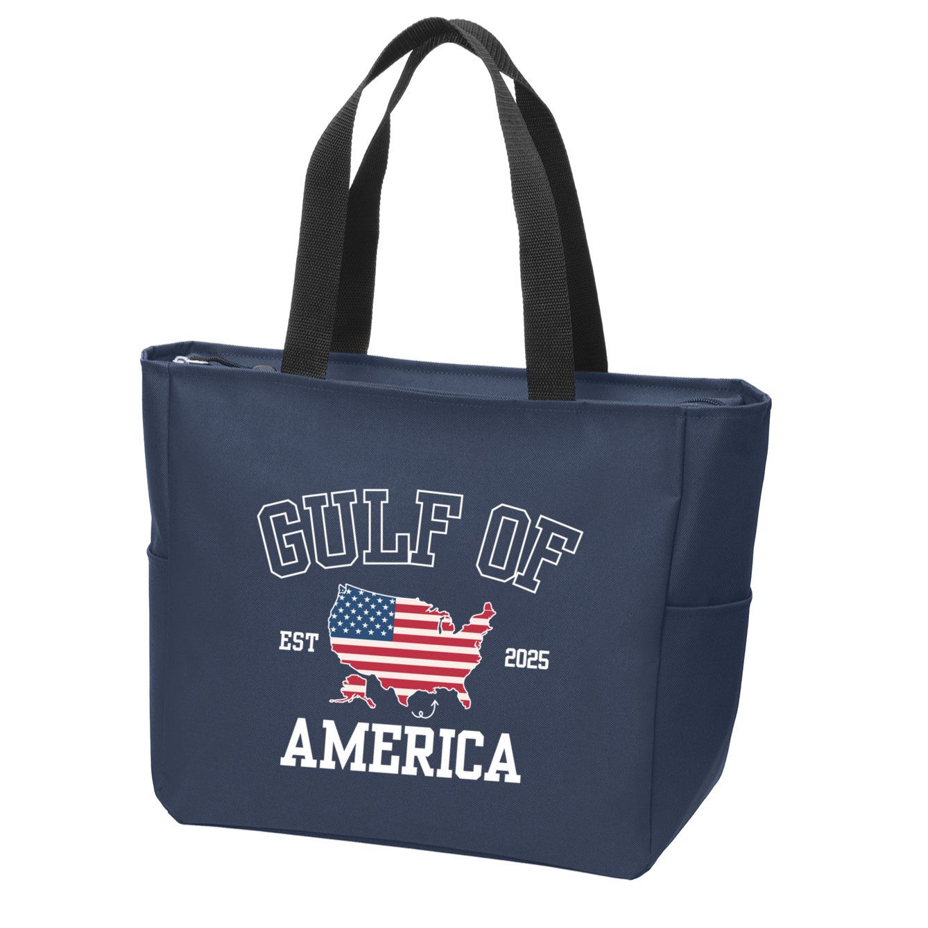 Gulf Of United States Of America Usa Funny Zip Tote Bag