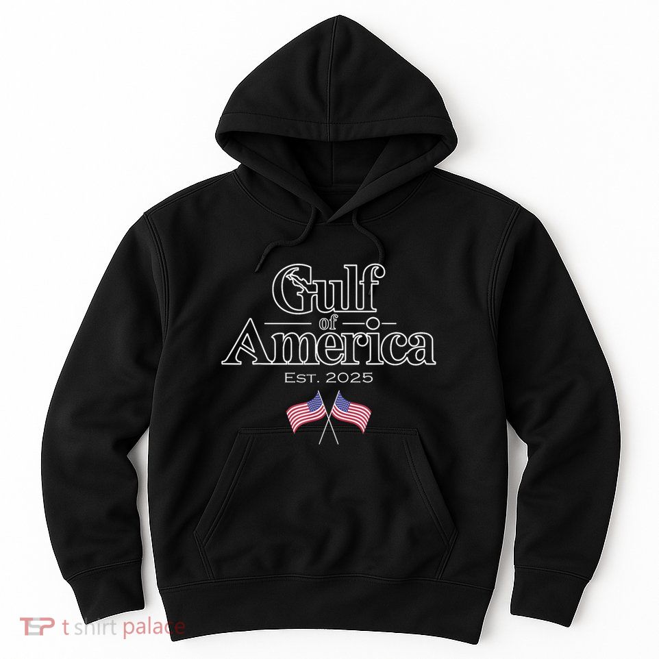 Gulf Of United States Of America Est 2025 Usa American Flag Hoodie