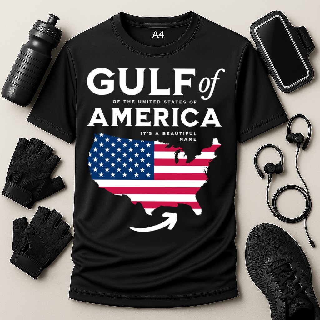 Gulf Of Usa America American Flag Pride Patriotic Cooling Performance Crew T-Shirt