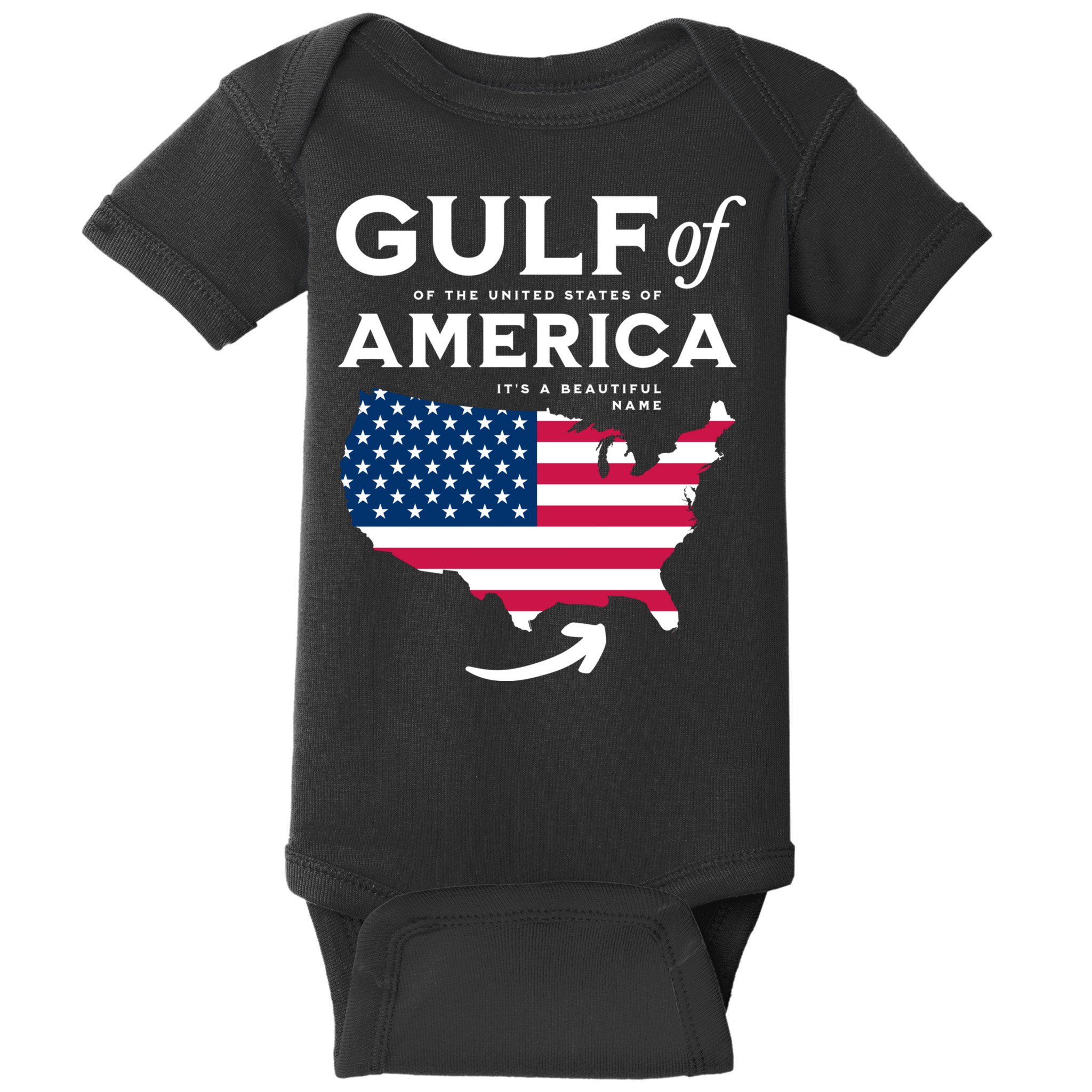 Gulf Of Usa America American Flag Pride Patriotic Baby Bodysuit