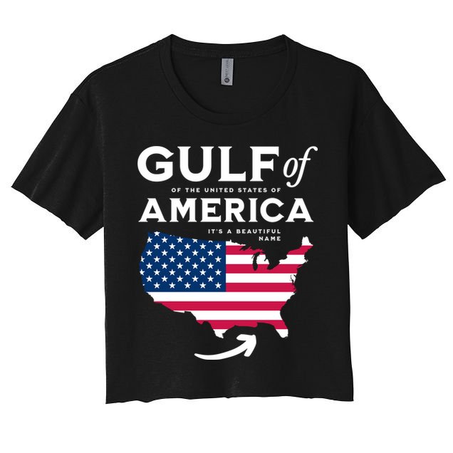 Gulf Of Usa America American Flag Pride Patriotic Crop Top