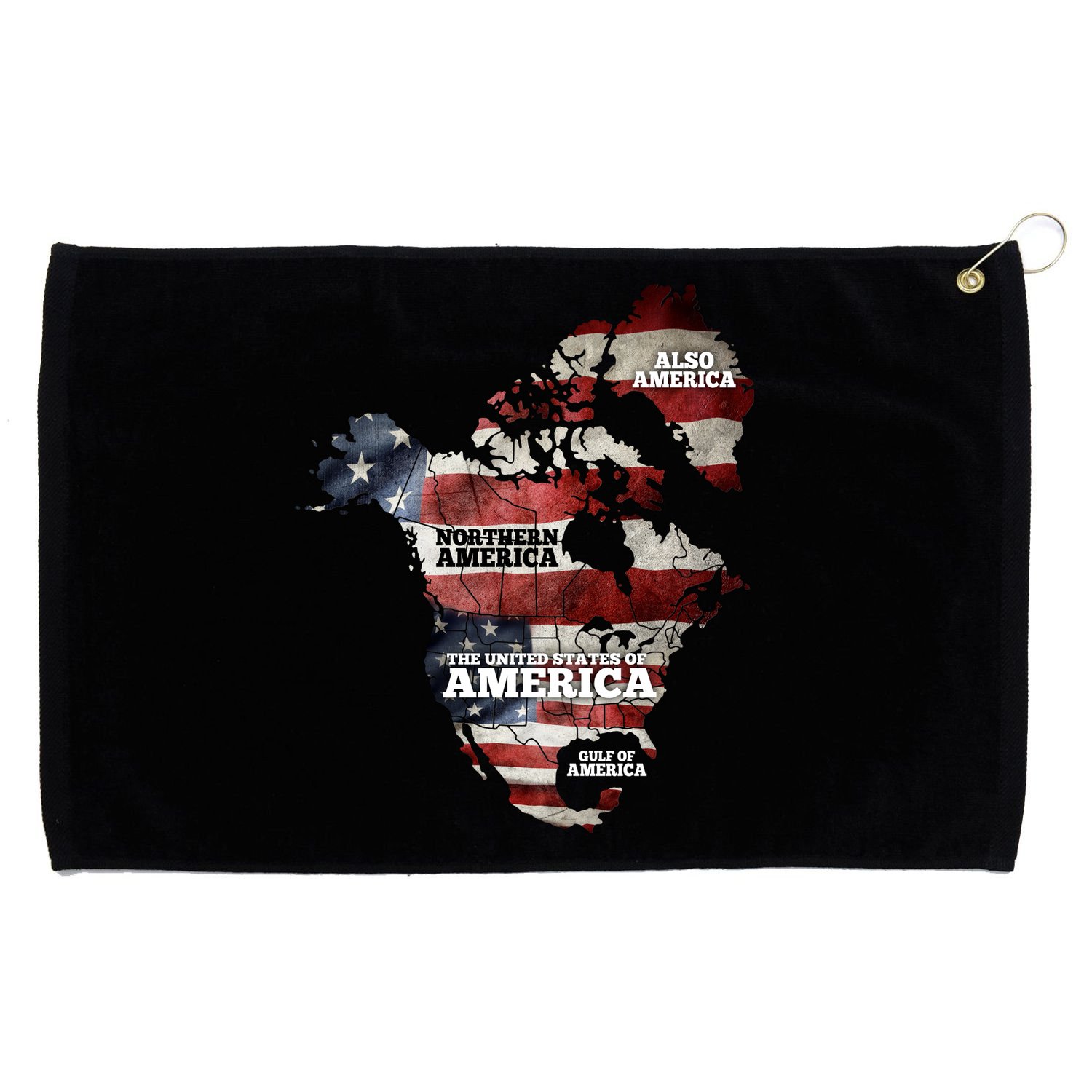 Gulf Of United States Of America Grommeted Golf Towel