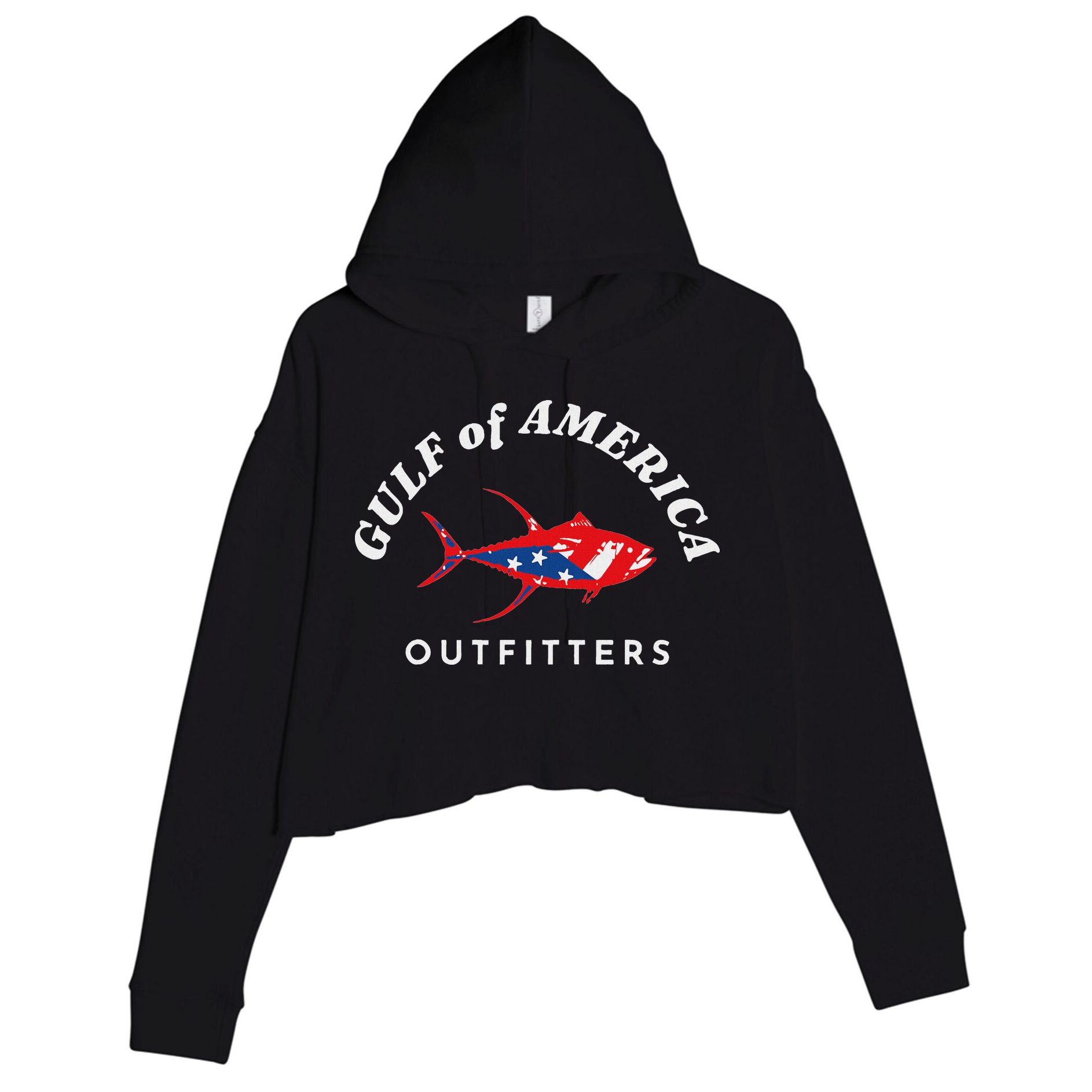 Gulf Of Us America Outfitters Fish 2025 Crop Fleece Hoodie