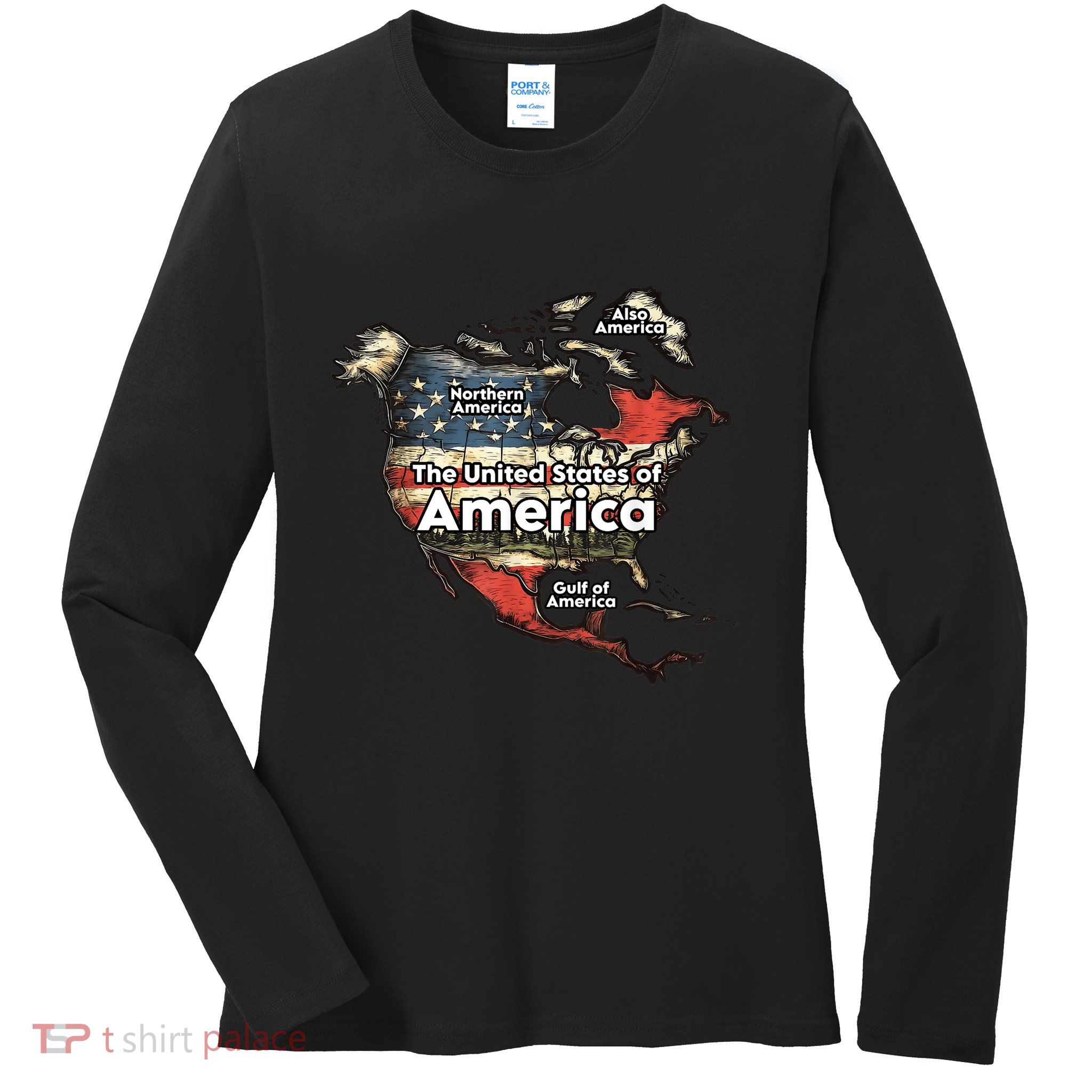 Gulf Of United States Of America Ladies Long Sleeve Shirt