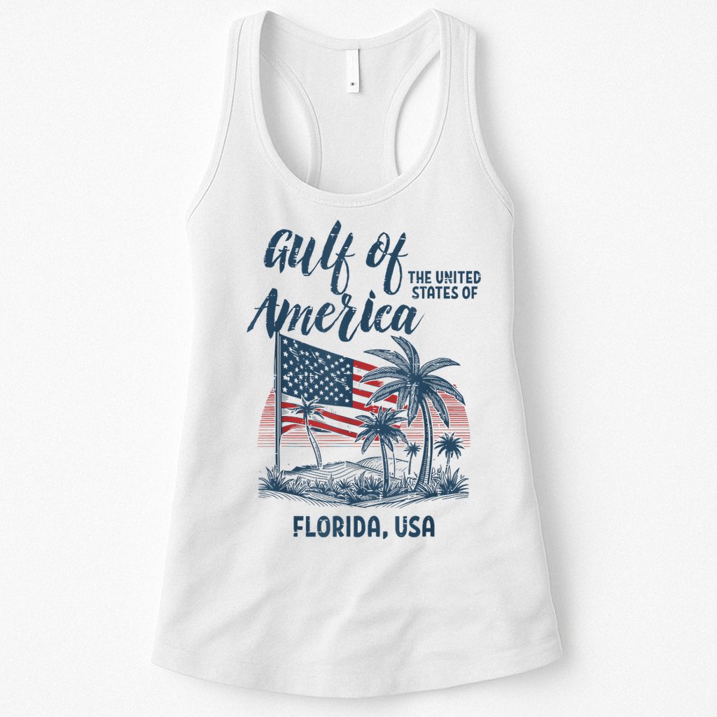 Gulf Of Usa America Florida Usa Womens Tank Top