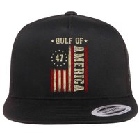 Gulf Of Usa America Funny Usa Flag Flatbill Hat