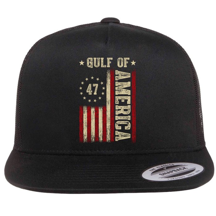 Gulf Of Usa America Funny Usa Flag Flatbill Hat