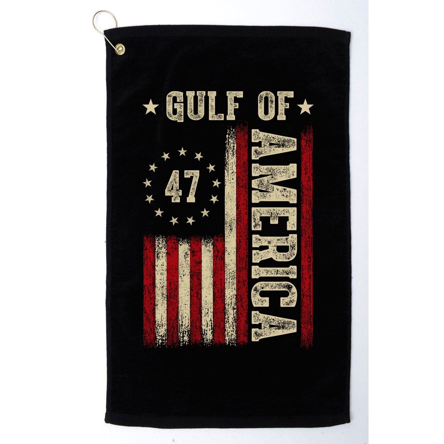Gulf Of Usa America Funny Usa Flag Golf Towel