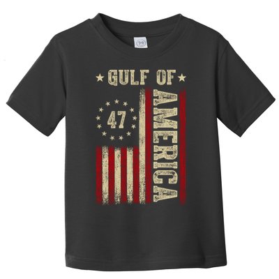 Gulf Of Usa America Funny Usa Flag Toddler T-Shirt