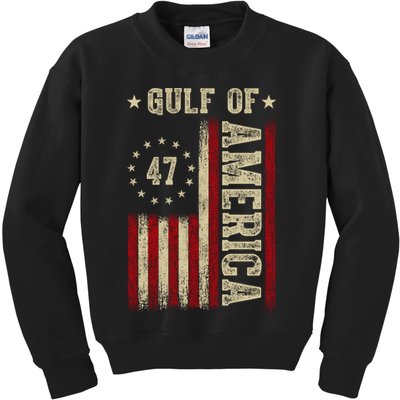 Gulf Of Usa America Funny Usa Flag Kids Sweatshirt
