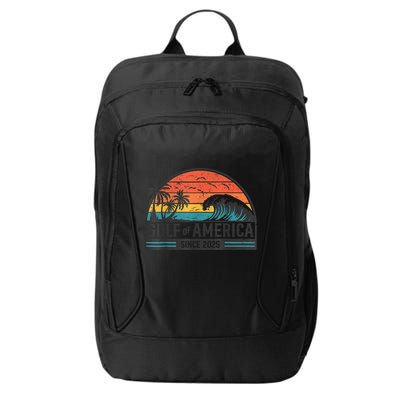 Gulf Of USA America Since 2025 Retro Vintage Beach City Backpack
