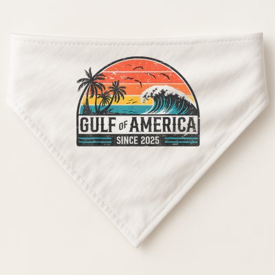 Gulf Of USA America Since 2025 Retro Vintage Beach USA-Made Doggie Bandana