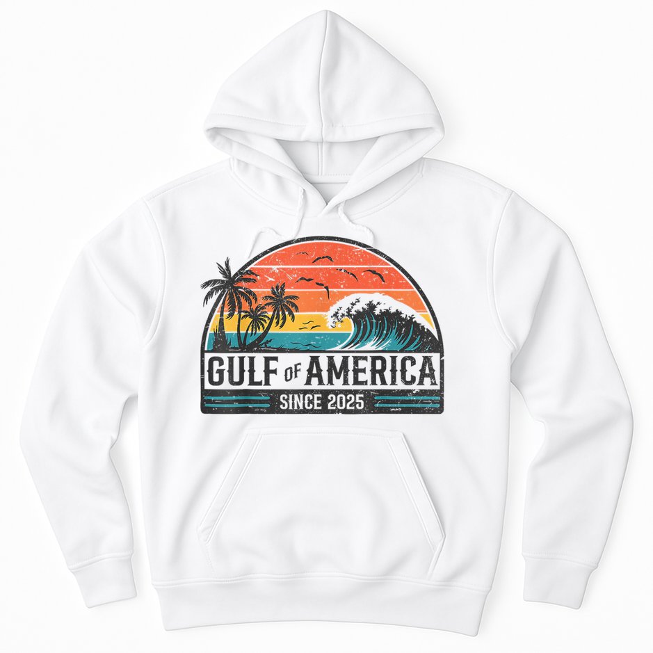 Gulf Of USA America Since 2025 Retro Vintage Beach Hoodie