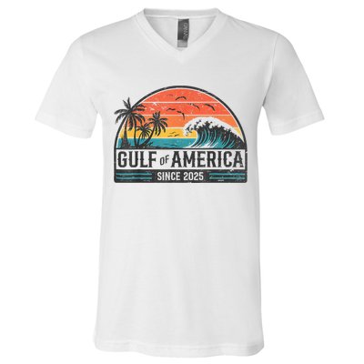 Gulf Of USA America Since 2025 Retro Vintage Beach V-Neck T-Shirt