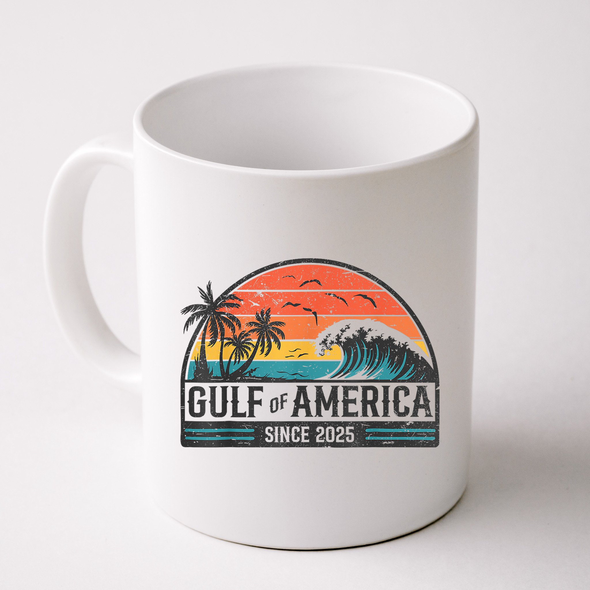 Gulf Of USA America Since 2025 Retro Vintage Beach Mug