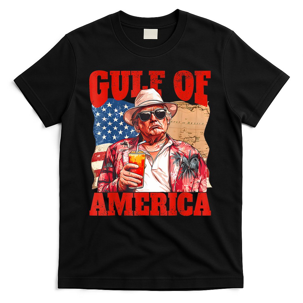 Gulf Of Us America Est 2025 Retro Vintage Beach T-Shirt