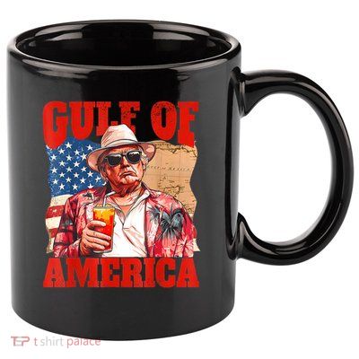 Gulf Of Us America Est 2025 Retro Vintage Beach 11oz C Handle Ceramic Mug