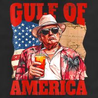Gulf Of Us America Est 2025 Retro Vintage Beach Beanie