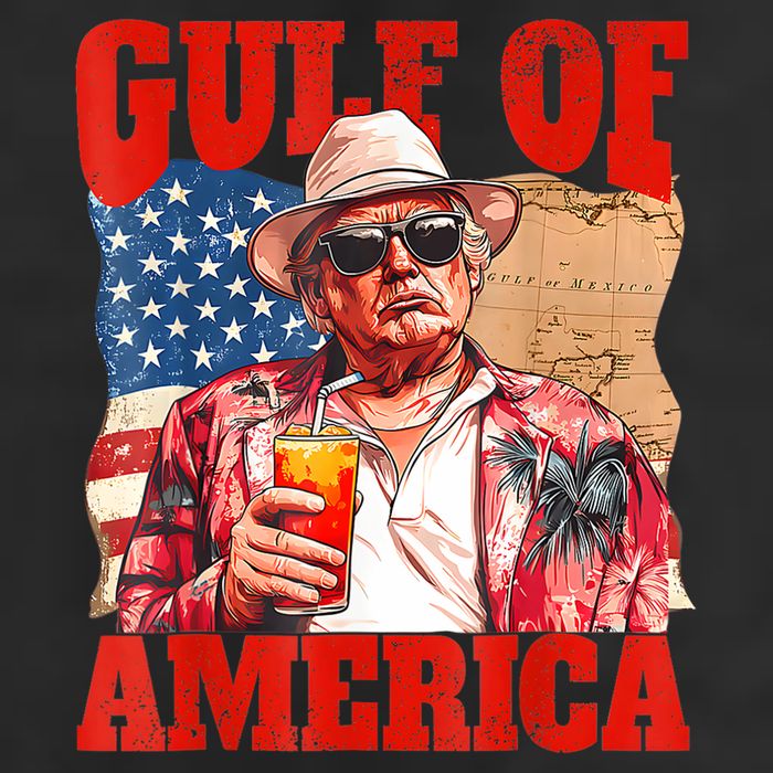 Gulf Of Us America Est 2025 Retro Vintage Beach Beanie