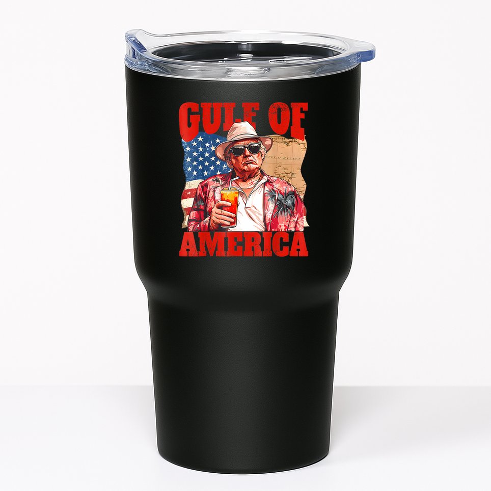 Gulf Of Us America Est 2025 Retro Vintage Beach Tumbler