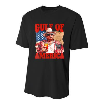 Gulf Of Us America Est 2025 Retro Vintage Beach Youth Performance Sprint T-Shirt