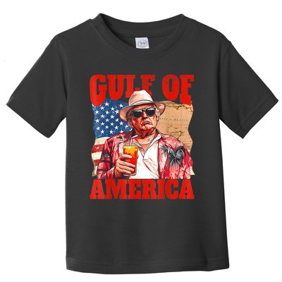 Gulf Of Us America Est 2025 Retro Vintage Beach Toddler T-Shirt