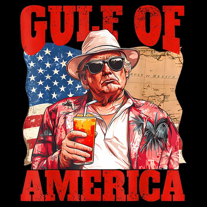 Gulf Of Us America Est 2025 Retro Vintage Beach Toddler T-Shirt