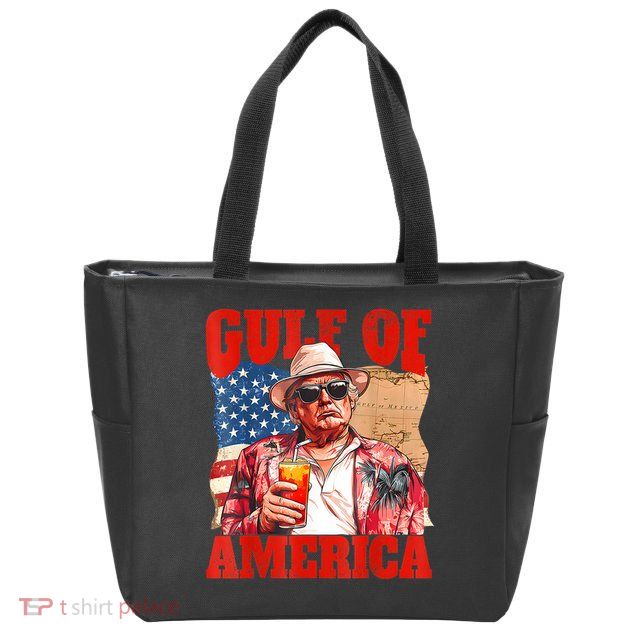 Gulf Of Us America Est 2025 Retro Vintage Beach Zip Tote Bag