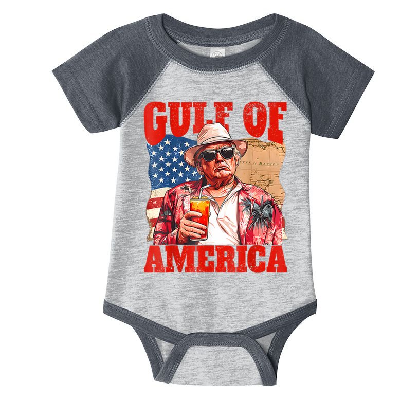 Gulf Of Us America Est 2025 Retro Vintage Beach Infant Baby Jersey Bodysuit