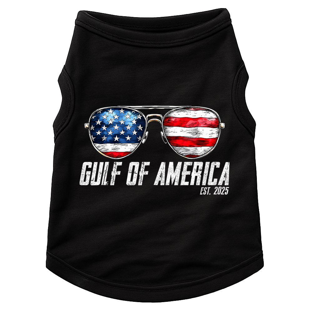 Gulf Of Us America Est 2025 Sunglasses Doggie Tank