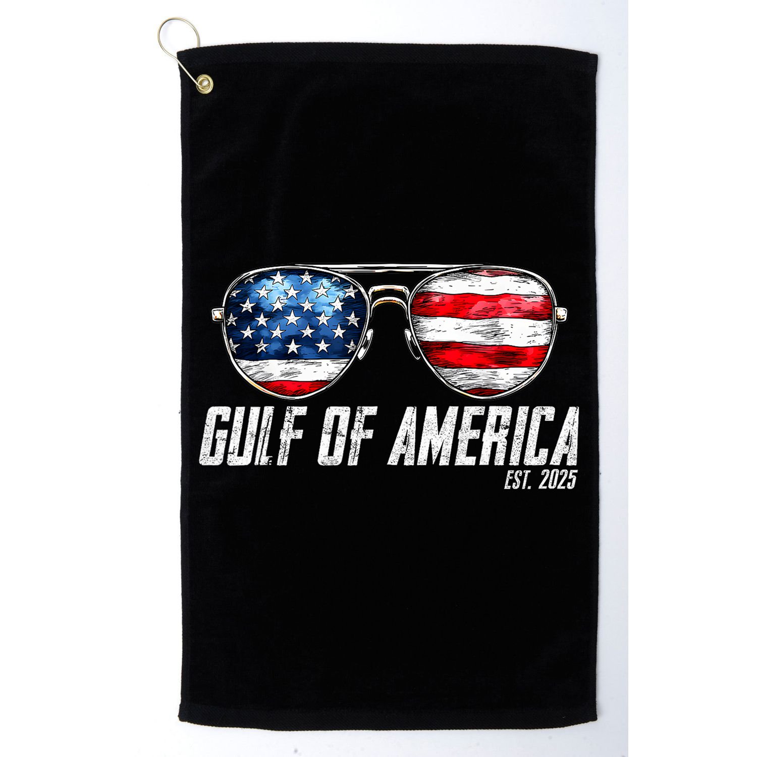 Gulf Of Us America Est 2025 Sunglasses Golf Towel