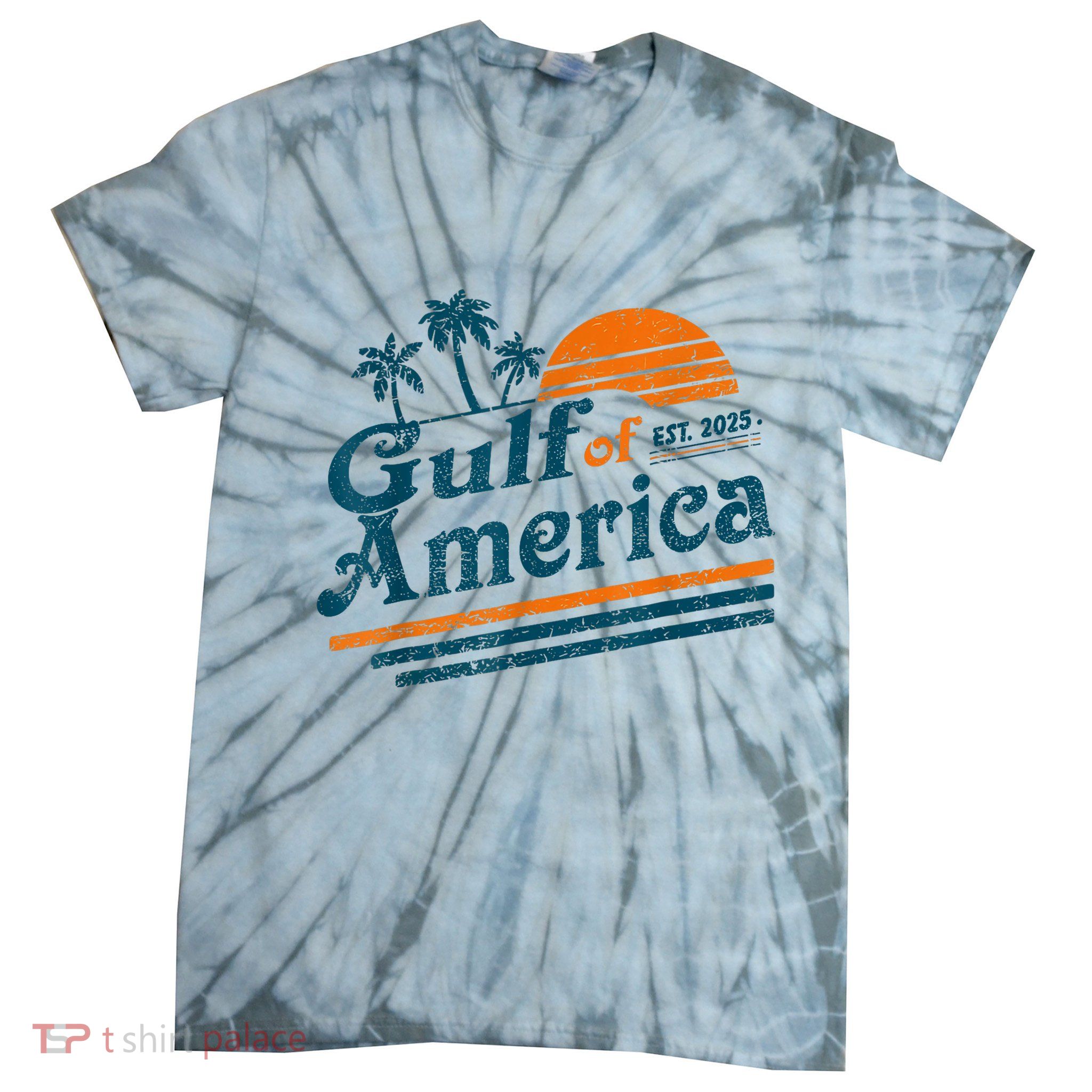 Gulf Of US America 2025 American Flag Mexico  Tie-Dye T-Shirt