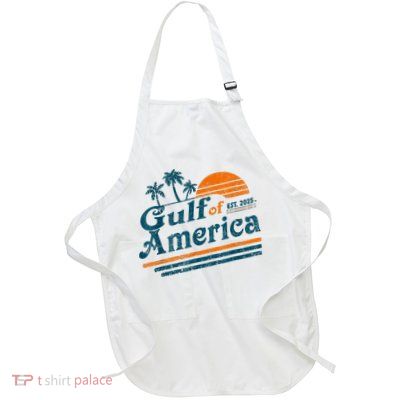 Gulf Of US America 2025 American Flag Mexico  Full-Length Apron With Pockets