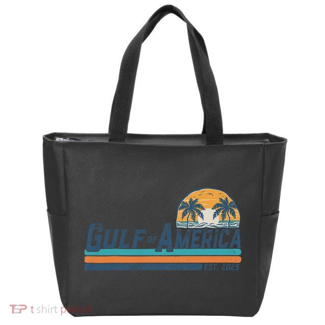 Gulf Of US America Est 2025 Retro Vintage Beach Zip Tote Bag