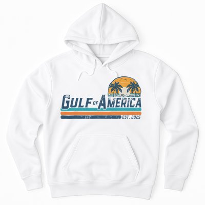 Gulf Of US America Est 2025 Retro Vintage Beach Hoodie