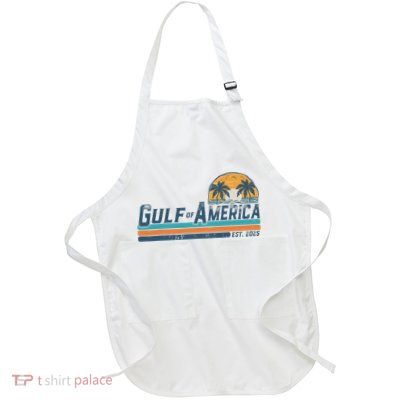 Gulf Of US America Est 2025 Retro Vintage Beach Apron