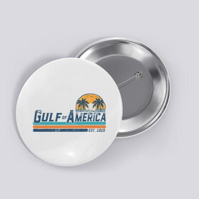 Gulf Of US America Est 2025 Retro Vintage Beach Button