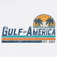 Gulf Of US America Est 2025 Retro Vintage Beach Flatbill Hat