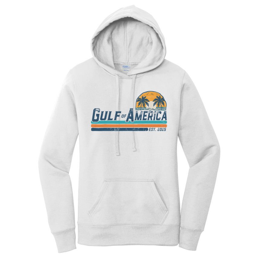 Gulf Of US America Est 2025 Retro Vintage Beach Women's Pullover Hoodie