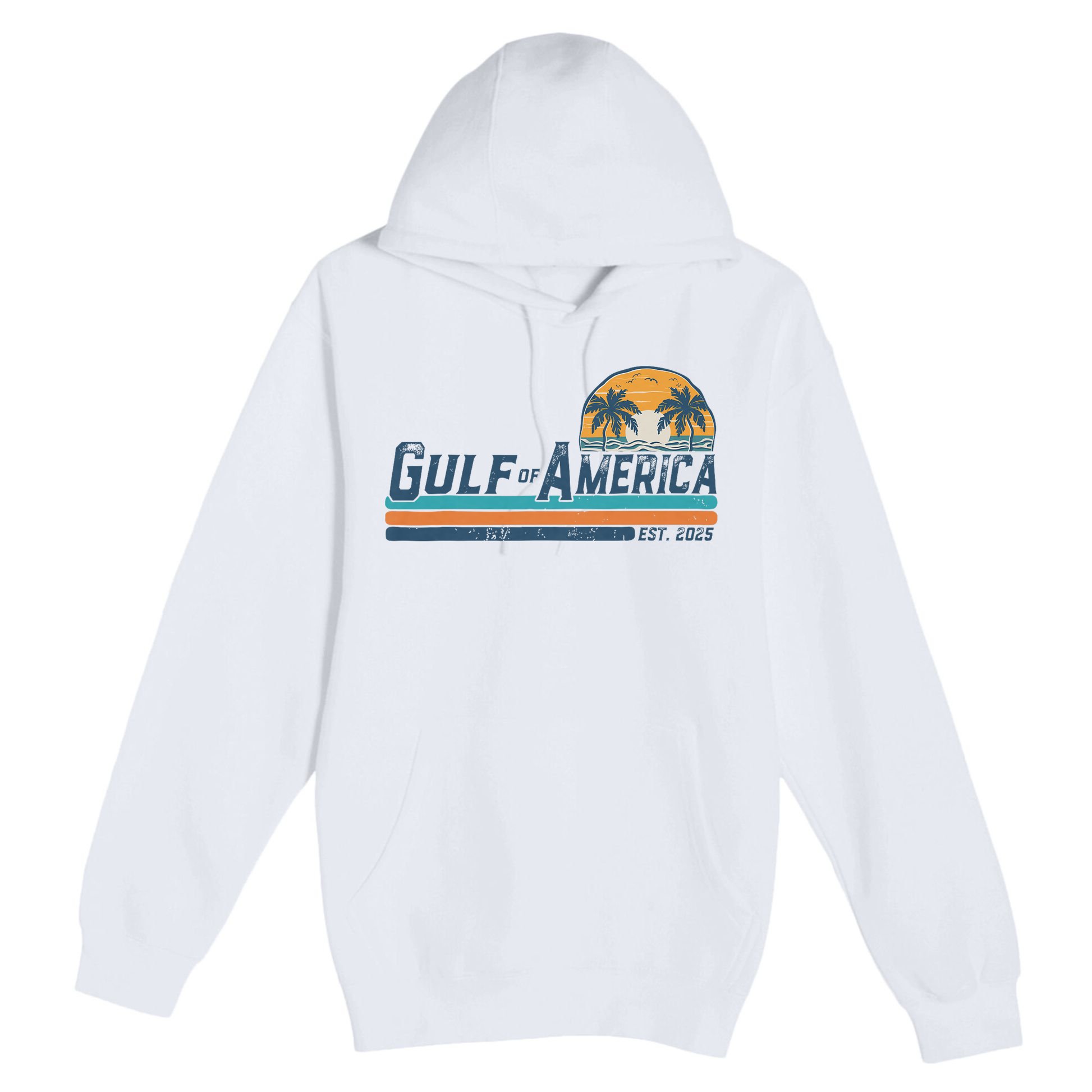 Gulf Of US America Est 2025 Retro Vintage Beach Premium Pullover Hoodie