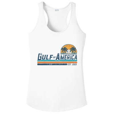 Gulf Of US America Est 2025 Retro Vintage Beach Ladies PosiCharge Competitor Racerback Tank