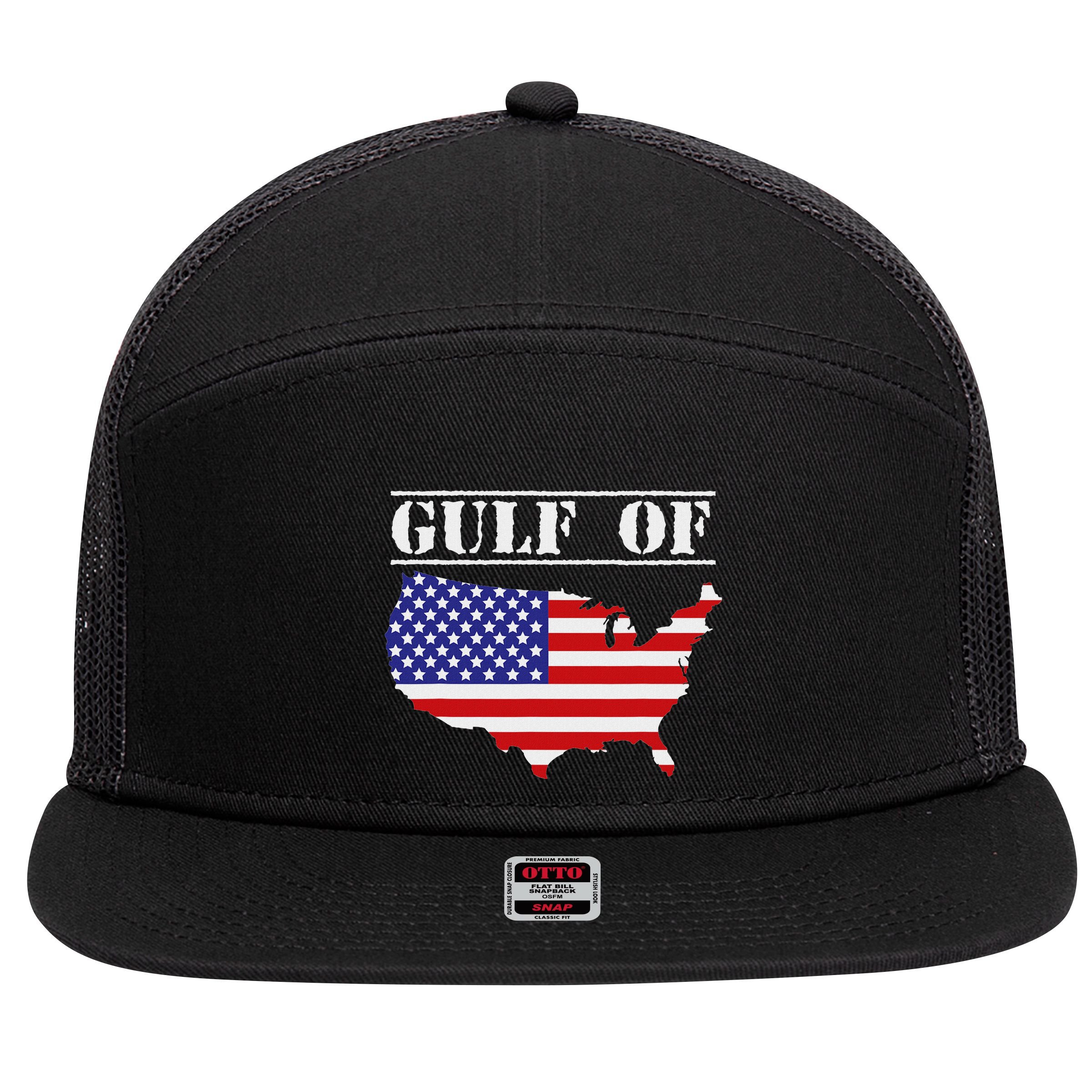 Gulf Of United States Of America 7 Panel Mesh Trucker Snapback Hat